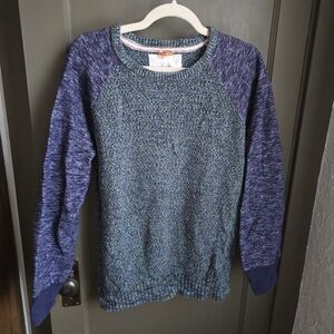 Mixed Material Sweater. The Body Is Sweater Material Arms Are Sweatshirt